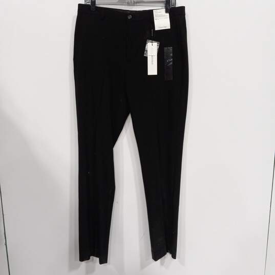 Calvin Klein Men's Black Slim Fit Dress Pants Size 31x32 NWT image number 1