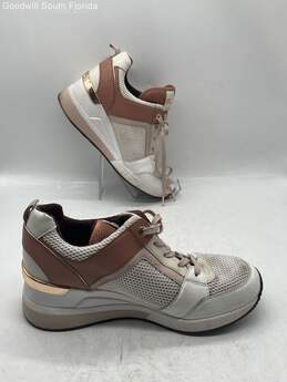 Michael Kors Womens Georgie Beige Peach Low Top Lace-Up Sneaker Shoes Size 8M alternative image