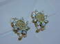 Vintage 14K Yellow Gold CZ 15 Years Omega Pierced Earrings 4.5g image number 1