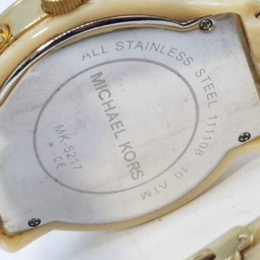Michael Kors 42mm Gold Tone Case MOP Dial Chronograph Quartz Watch image number 7