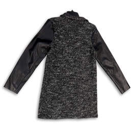 Womens Black Long Sleeve Mock Neck Full-Zip Cardigan Sweater Size Medium alternative image