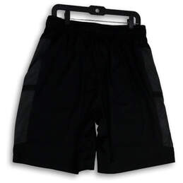 Mens Black Gray Dri-Fit Loose Elastic Waist Basketball Shorts Size X-Large alternative image