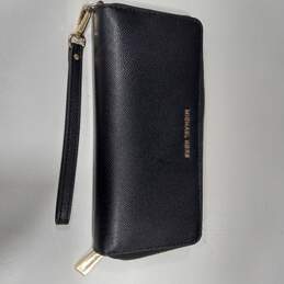 Michael Kors Black Wristlet Zip-Up Wallet