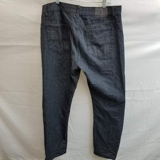 Vintage Genes Men's Black Denim Jeans Size W36 L32 image number 2