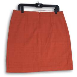 Loft Womens Coral Flat Front Lined Stretch Back Zip Pockets Mini Skirt 12 alternative image