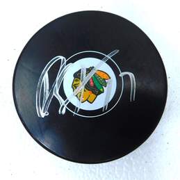 Dylan Strome Autographed Hockey Puck Chicago Blackhawks