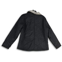 Womens Black Long Sleeve Spread Collar Full-Zip Jacket Size 1X alternative image