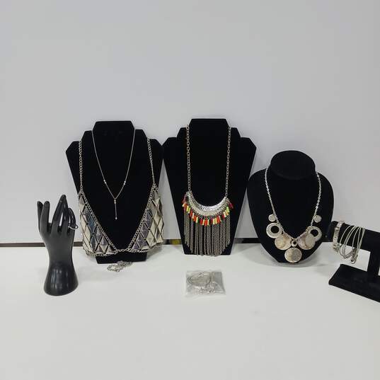 Assorted Silver Tone, Belly Dance Fashion Jewelry Set image number 1