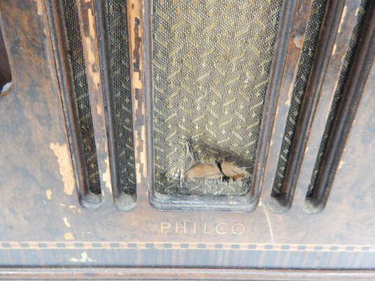 Antique Philco Brand 54C Model Tabletop Tube Radio w/ Power Cable (Parts and Repair) image number 2