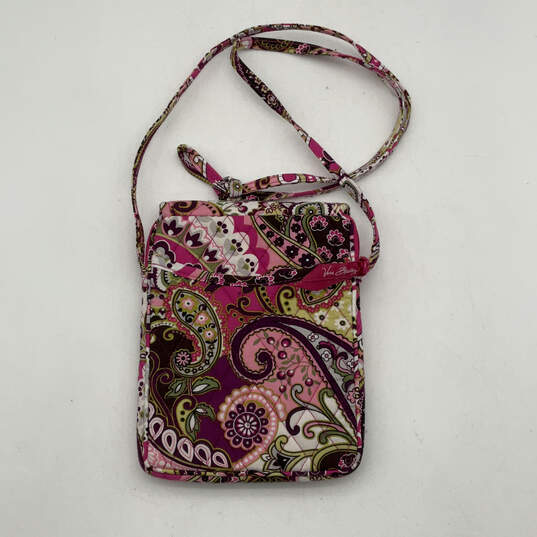Authentic Womens Multicolor Paisley Pockets Adjustable Strap Crossbody Bag image number 3