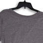 NWT Womens Gray Short Sleeve V-Neck Pullover T-Shirt Size Large image number 4