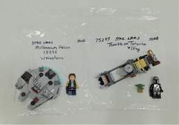 LEGO Star Wars Millennium Falcon 75295 & Trouble On Tatooine 75299 Built w/ Figs