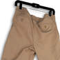 Womens Brown Flat Front Pockets Regular Fit Straight Leg Ankle Pants Sz 12 image number 4