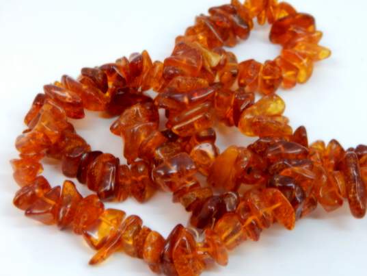 Artisan Chunky Amber Nugget Necklace 49.5g image number 3