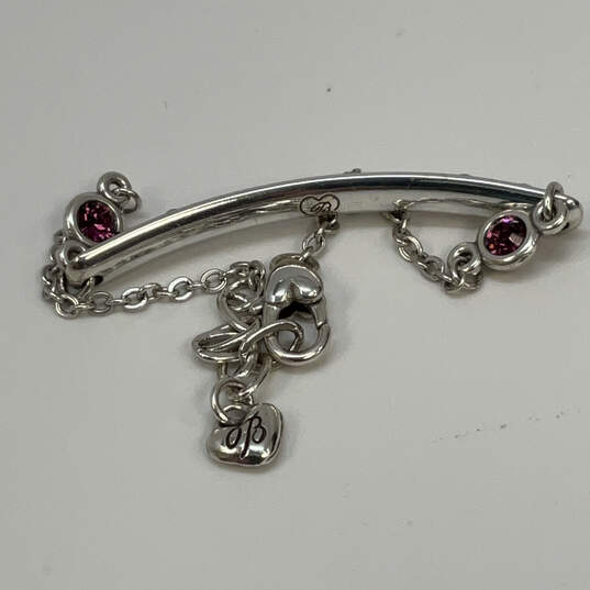Designer Brighton Silver-Tone Purple Crystal Stone Inspire Chain Bracelet image number 4