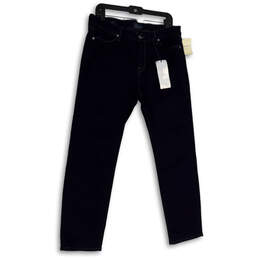 NWT Womens Blue Denim Dark Wash Pockets Stretch Ankle Skinny Jeans Sz 14/32