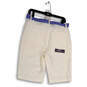 NWT Womens White Flat Front Pockets Stretch Belted Bermuda Shorts Size 10 image number 2