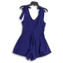 Womens Blue Sleeveless V-Neck Back Zip Short Mini Dress Size Medium alternative image
