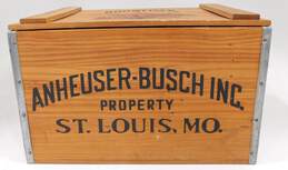 Anheuser Busch Budweiser Beer Vintage Style Wood Crate Box
