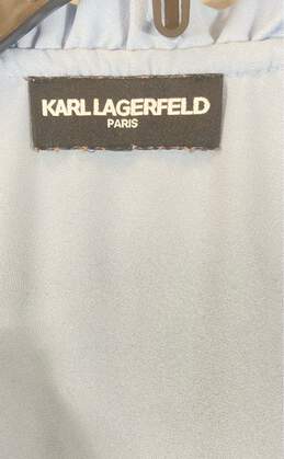 Karl Lagerfeld Blue Long Sleeve Blouse- Size 6 alternative image