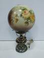 Vintage Brass Lamp With Globe Lampshade image number 1