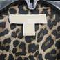Animal Print Zip UP Long Button Sleeve Blouse image number 3