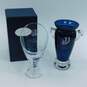 Sterling Cut Glass Avalon Midnight Blue Trophy & Clear Galaxy Vase Trophy w/ Logos image number 1