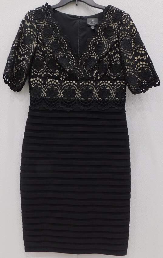 Adrianna Papell Women's Black Lace Dress Size 8 image number 1
