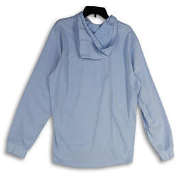 Womens Blue Long Sleeve Drawstring Hooded Activewear T-Shirt Size X-Large alternative image