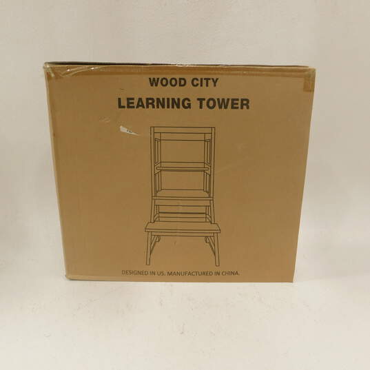 Toddler Standing Tower, Safe Wooden Toddler Learning Tower image number 7