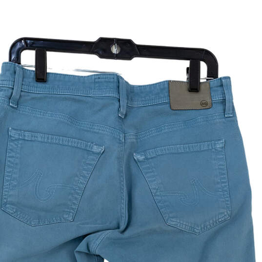 Mens Blue Flat Front Coin Pocket Casual Chino Shorts image number 4