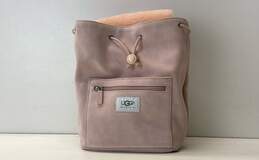 UGG Suede Shearling Flap Small Backpack Pink