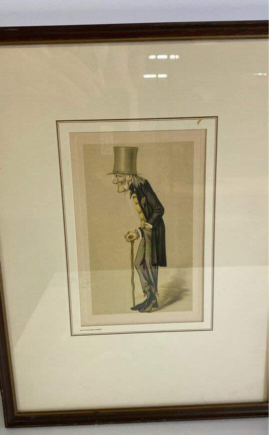 Lot of 3 People of the Day Caricature Print With Magazine Clipping Vanity Fair image number 5