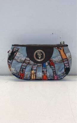 Sergio Bustamante Multi Nylon Small Clutch Zip Wristlet Wallet Bag