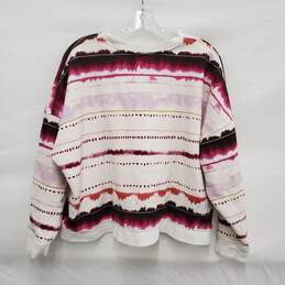 Whistle Tops WM's Pink & White Horizon Tie Dye Sweatshirt Size M alternative image