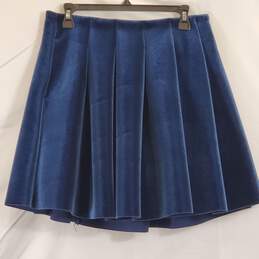 Lauren Conrad Blue Velour Skirt Sz 12 NWT alternative image
