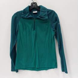 Columbia Green 1/4 Zip Pullover Sweater Women's Size XS