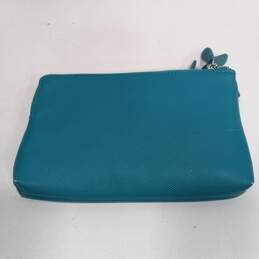 Liz Claiborne Turquoise Faux Leather Clutch Purse alternative image
