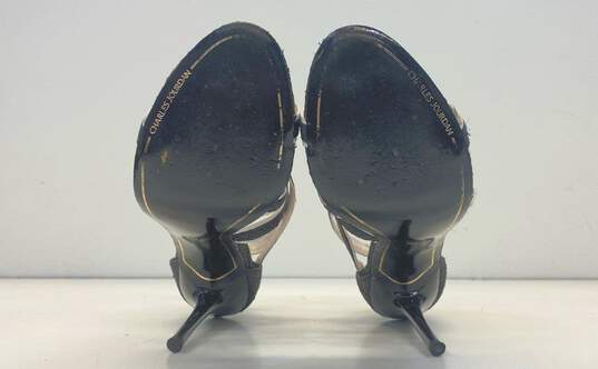 Charles Jourdan Noeli Strappy Heels Black White 7.5 image number 5