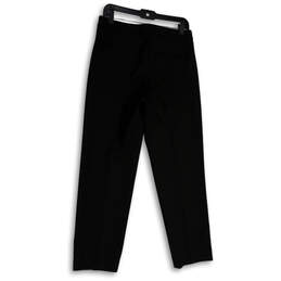 Women Black Regular Fit Slash Pockets Stretch Flat Front Dress Pants Size 6 alternative image
