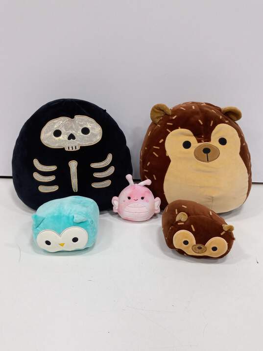 5PC Squishmallow Assorted Sized Stuffed Plushie Bundle image number 1