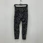 Womens Black Gray Floral Elastic Waist Pull-On Ankle Leggings Size 8 image number 2
