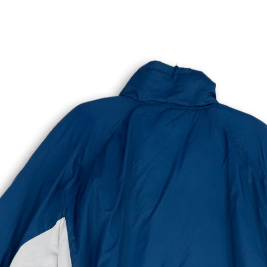 NWT Mens Blue White Mock Neck Long Sleeve Full-Zip Jacket Size X-Large image number 4