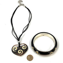 Designer Brighton Heart Shape Pendant Necklace And Bangle Bracelet With Bag alternative image