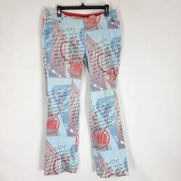 Indigo Red Women Blue Print Pants Sz 12