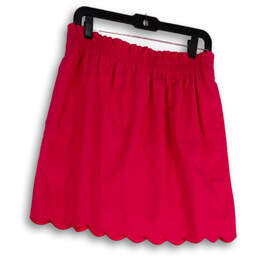 NWT Womens Pink Elastic Waist Pull-On Scalloped Short Mini Skirt Size 8 alternative image