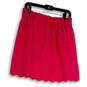 NWT Womens Pink Elastic Waist Pull-On Scalloped Short Mini Skirt Size 8 image number 2