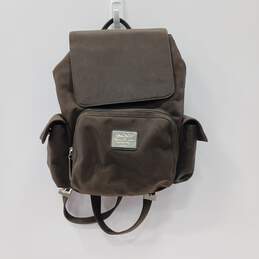 DKNY Women's Brown Canvas Backpack