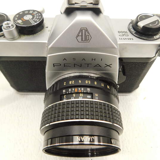Asahi Pentax SP 1000 Spotmatic SLR 35mm Film Camera W/ 55mm Lens & Case image number 3