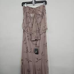 Pink Beaded Sleeveless Long Dress